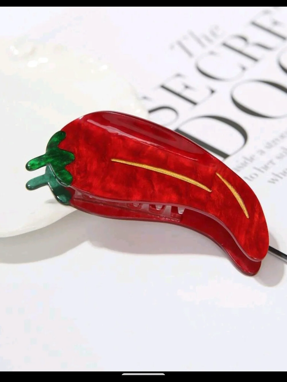 Red Chili Pepper Hair Clip - Fashion Women Accessory